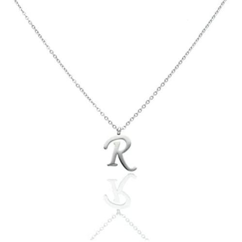 PHOENIX FOREVER Initial Necklaces: Titanium Steel Letter Necklaces for Women and Girls.