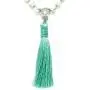 Larimar Accessories Mala Beads 108, 8mm Prayer Malas, All Natural A-1 Beaded Gemstones, Beaded Silk Tassel Necklace, Mens Crystal Healing Bead Jewelry