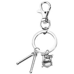 SEIRAA Drum Keychain Gift for Percussionist Music Teacher Drumstick and Drumkit Charms Percussionist Gift