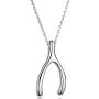 Annis Munn Good Luck Wishbone Necklace – 925 Sterling Silver Wishbone Pendant,Valentines Day and Mothers Day Jewelry Birthday Gift for Women and Girls
