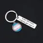 POTIY Transgender Pride Gift Trans Pride Flag Charm Jewelry LGBTIQA Keychian Pink White Blue Trans Pendant Keyring