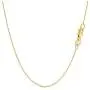14K Yellow or White Gold 1.00mm Shiny Diamond-Cut Oval Cable Link Chain Necklace for Pendants and Charms with Lobster-Claw Clasp (16'' 18'' or 20 inch)