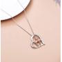 Flamingo Jewelry for Women Sterling Silver Lovely Flamingo Bird Necklace Heart Animal Pendant CZ Chain Fashion Birthday Gift for Flamingo Lovers Her