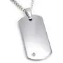 | Crucible Tungsten Carbide Diamond Dog Tag Pendant Curb Chain Necklace - 24'' | Crucible Tungsten Carbide Diamond Dog Tag Pendant Curb Chain Necklace - 24''