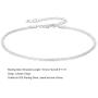 EGOO&YAMEE 925 Sterling Silver Layered Chain Bracelets Dainty Handmade Adjustable Silver Bracelets Charm Silver Double Stranded Bracelets for Women Girls