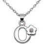 Ztuo Womens Girls Initial Script Name Pink Zircon Flower Necklace 26 Letters Alphabet A-Z Platinum Plated Ztuo Womens Girls Initial Script Name Pink Zircon Flower Necklace 26 Letters Alphabet A-Z Platinum Plated