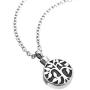 Tree of Life Cremation Urn Jewelry Necklace & Pendant for Ashes w/Funnel Filler Kit Black