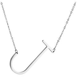 HZMAN Womens Girls Stainless Steel Alphabet Initial Letters Pendant Necklace 2 Colors Gold Silve From A-Z