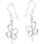 Stylish & Lucky Four-Leaf Clover .925 Sterling Silver Dangle Earrings Stylish & Lucky Four-Leaf Clover .925 Sterling Silver Dangle Earrings