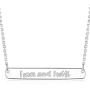 Dream & Believe Necklace - 925 Sterling Silver Bar Necklace Engraved I Can and I Will Christmas Day Jewelry Birthday Gift for Girls and Women