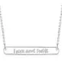 Dream & Believe Necklace - 925 Sterling Silver Bar Necklace Engraved I Can and I Will Christmas Day Jewelry Birthday Gift for Girls and Women