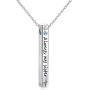 YinShan 925 Sterling Silver Bar Necklace, Inspirational Jewelry Birthday Gifts for Sister Mother Daughter Women Friends