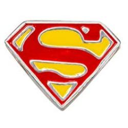 DC Comics Sterling Silver Superman Logo Charm Bead