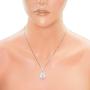 Honolulu Jewelry Company Sterling Silver Sand Dollar Necklace Pendant with 18'' Box Chain