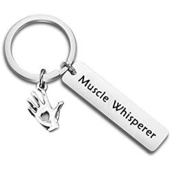 ENSIANTH Massage Therapist Gift Muscle Whisperer With Healing Hand Charm Keychain Gift For Massage Therapist,Massage Therapy School Student Gift