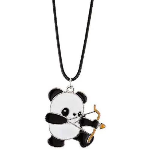 Winssi Sports Panda Necklace with Black Cord Panda Jewelry Gift for Teen Girls and Boys Winssi Sports Panda Necklace with Black Cord Panda Jewelry Gift for Teen Girls and Boys