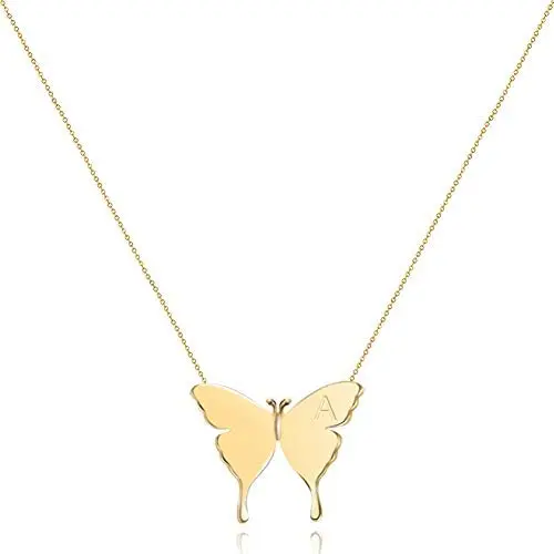 ZMZY Dainty Butterfly Necklace for Women Simple Tiny Charm Pendant Necklaces Personalized 14k Gold Filled Necklace Jewelry ZMZY Dainty Butterfly Necklace for Women Simple Tiny Charm Pendant Necklaces Personalized 14k Gold Filled Necklace Jewelry