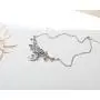 PZ Paz Creations 925 Sterling Silver Floral Swirl Gemstone Statement Necklace PZ Paz Creations 925 Sterling Silver Floral Swirl Gemstone Statement Necklace