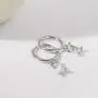 925 Sterling Silver CZ Cubic Zirconia Cartilage Huggie Charm Earring, Round Hoop Dangle Earrings Dainty Fine Jewelry Gifts for Women 925 Sterling Silver CZ Cubic Zirconia Cartilage Huggie Charm Earring, Round Hoop Dangle Earrings Dainty Fine Jewelry Gifts for Women