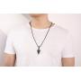 XIANNVXI Healing Crystal Stone Necklace 6 Facet Gemstone Pointed Crystals Pendant Necklaces Adjustable Rope Natural Chakra Reiki Spiritual Jewelry for Men Women