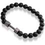 555Jewelry Stainless Steel Stretch Barbell Gym Anxiety Beaded Bracelet for Men & Women