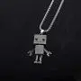Tiny Cute Robot Necklace for Men, Movable Robot Pendant Necklace with 27.6” Chain, Punk Rock Robot Amulet Necklace, Hip Hop Necklace, Cool Jewelry Gift for Men Boys Tiny Cute Robot Necklace for Men, Movable Robot Pendant Necklace with 27.6” Chain, Punk Rock Robot Amulet Necklace, Hip Hop Necklace, Cool Jewelry Gift for Men Boys