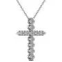 1/5 to 1/2 Carat Diamond Cross Pendant Necklace for Women in 14k White Gold (H-I, SI2-I1, cttw) with 18 Inch Silver Chain and Lobster Claw by Privosa Fine Jewelry 1/5 to 1/2 Carat Diamond Cross Pendant Necklace for Women in 14k White Gold (H-I, SI2-I1, cttw) with 18 Inch Silver Chain and Lobster Claw by Privosa Fine Jewelry