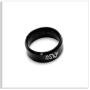 Xusamss Punk Rock Plated Black Stainless Steel Animal Dragon Totem Smooth Ring