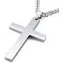FIVE CENTS Christian Cross Pendant Necklace for Men Women Stainless Steel Jewelry Jeasus Cross Necklace