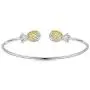 KOAEM Silver 3D Dolphin Bracelet Elegant Green/Blue/Pink Crystal Spring Bangle Gift for Friend Sister Mom Wife Daughter