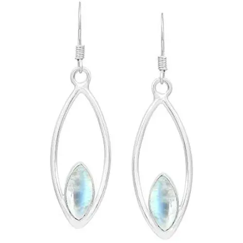 Natural Moonstone Lapis Labradorite Dangle Earrings 6x12mm Marquise Shape Gemstones 925 Silver Overlay handmade Dangle Earrings for Women Natural Moonstone Lapis Labradorite Dangle Earrings 6x12mm Marquise Shape Gemstones 925 Silver Overlay handmade Dangle Earrings for Women