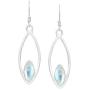 Natural Moonstone Lapis Labradorite Dangle Earrings 6x12mm Marquise Shape Gemstones 925 Silver Overlay handmade Dangle Earrings for Women