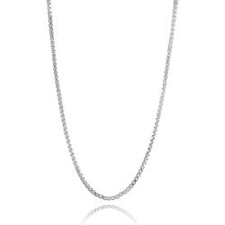 Hoops & Loops Sterling Silver 1mm Box Chain Dainty Necklace