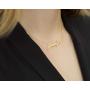 Custom Name Necklace Personalized,Name Plate Necklace 18K Gold Jewelry Gift for Women