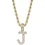 GUCY Gold Plated Initial Pendant Necklace Women/Men Iced Out Baguette Letter Pendant Necklace with 24''Rope Chain GUCY Gold Plated Initial Pendant Necklace Women/Men Iced Out Baguette Letter Pendant Necklace with 24''Rope Chain