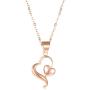 14k 18K Gold Heart Pendant Necklace for Women, Real Gold Love Jewelry for Her, 18 Inch