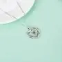 925 Sterling Silver I Love You 100 Languages Necklace I Love You Forever Infinity Heart Mom Sunflower Projection Pendant Necklace for Women Mothers Day Gift