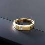 Gem Stone King 10K Solid Yellow Gold Mens White Diamond Wedding Anniversary Ring (Available 7,8,9,10,11,12,13)