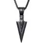 MOO&LEE Mens Stainless Steel Spear Point Arrowhead Pendant Necklace with 24 Inches Chain
