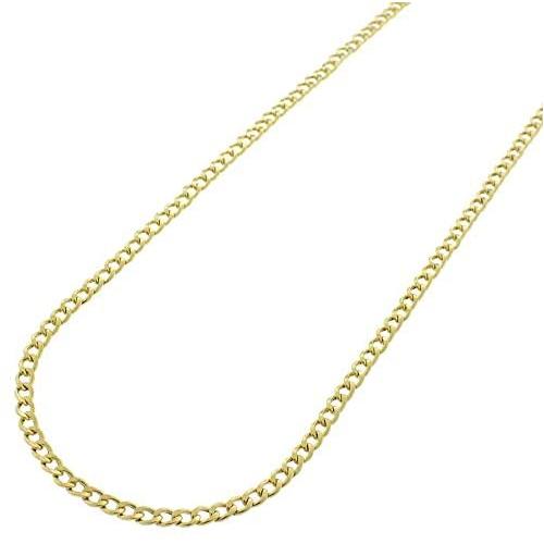 14K Yellow Gold Necklace 2.2MM- 3.5MM Cuban/Curb Link Chain Necklace- 14k Gold Chain 14 Karat Gold Necklace, Men Women Boys Girls