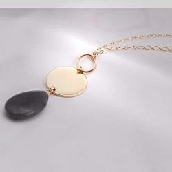 Natural Healing Stone Pendant Long Necklaces for Women Girls (32 inch+3 Inch Extender Chain)