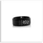 Xusamss Punk Rock Plated Black Stainless Steel Animal Dragon Totem Smooth Ring