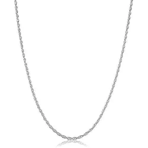 Savlano 925 Sterling Silver 1.8mm Solid Italian Rope Diamond Cut Twist Link Chain Necklace for Men & Women - Made in Italy Comes Gift Box