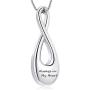 SIYUU Infinity Love Cremation Jewelry for Women Men Urn Pendants for Ashes Holder Memorial Keepsake Urn Necklace Cremation Ashes Jewelry for Pet/Human