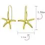 Fashion Nautical Tropical Beach Large Starfish Dangle Drop Threader Earrings For Women Fish Hook Gold Silver Plated