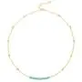 PearlyPearls 18k Gold Chain Choker Dainty Turquoise Beads Bar Necklace for Women Handmade Genstone Jewelry for Mothers Day PearlyPearls 18k Gold Chain Choker Dainty Turquoise Beads Bar Necklace for Women Handmade Genstone Jewelry for Mothers Day