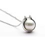 Pearl Pendant Necklace Freshwater Cultured White Pearl Necklace with Sterling Silver Chain Pearl Jewelry Gifts for Women Girls Wife