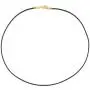 DragonWeave Gold Plated 1.8mm Fine Black Leather Cord Necklace DragonWeave Gold Plated 1.8mm Fine Black Leather Cord Necklace