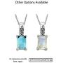 YoTreasure 0.58 ct Moonstone Solid 925 Sterling Silver Chain Pendant
