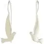 NOVICA .925 Sterling Silver Brushed Satin Finish Drop Hook Earrings Friendly Doves